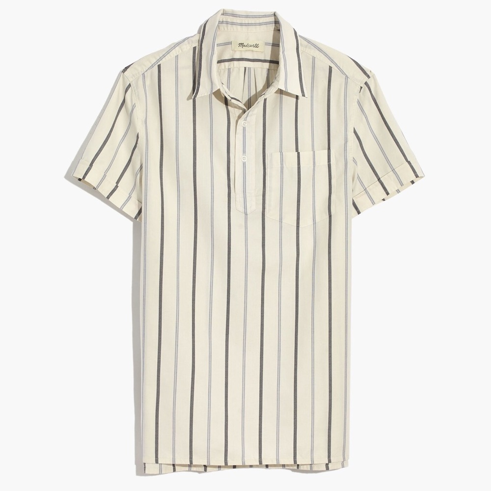 Madewell Short-Sleeve Pullover Workshirt in Montpellier Stripe